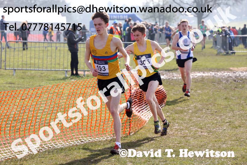 Mens under-20s 2016 Inter Counties Cross Country Champs. and Cross Challenge Final, Cofton Park, Birmingham. Photo: David T. Hewitson/Sports for All Pics